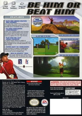 Tiger Woods PGA Tour 2003 box cover back